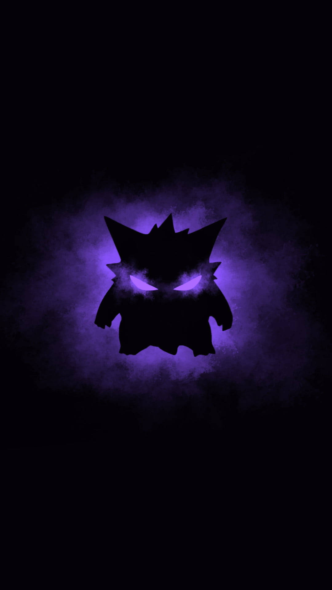 Pokémon Gengar Dark Purple iPhone Wallpaper