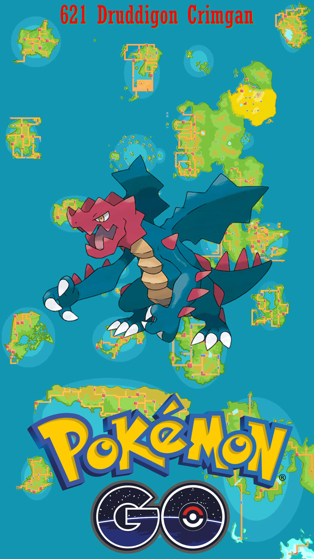 Pokemon Go Druddigon Promotional Artwork Wallpaper