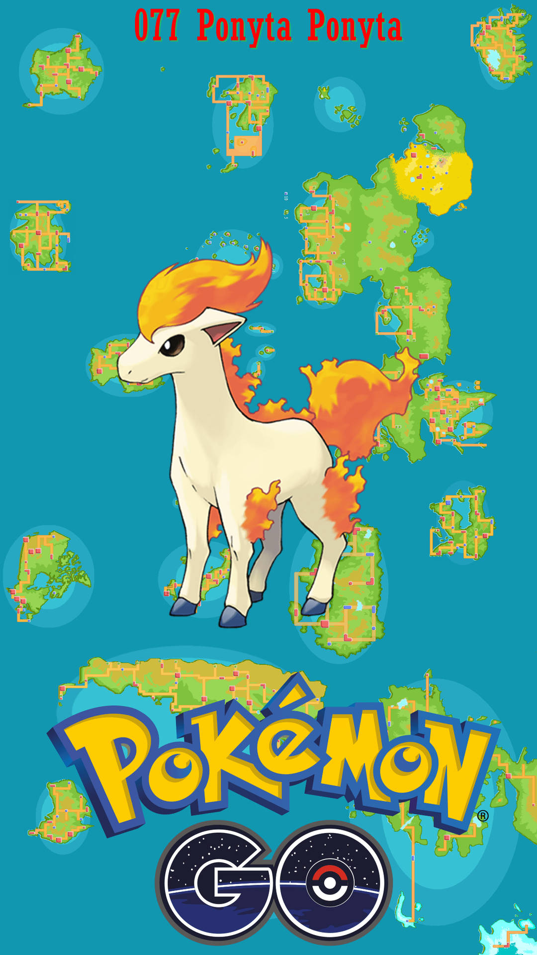 Pokémon Go Ponyta Card Wallpaper