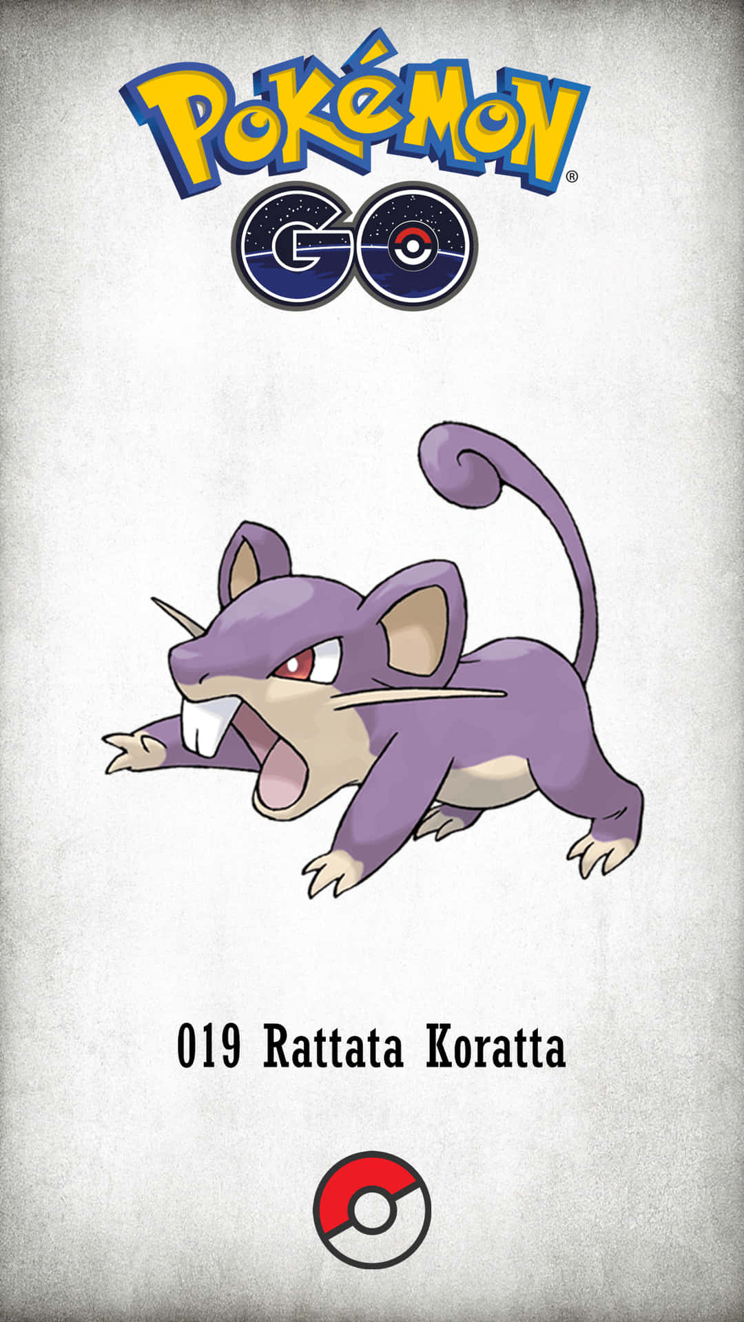 Pokemon Go Poster Of 019 Rattata Koratta Wallpaper