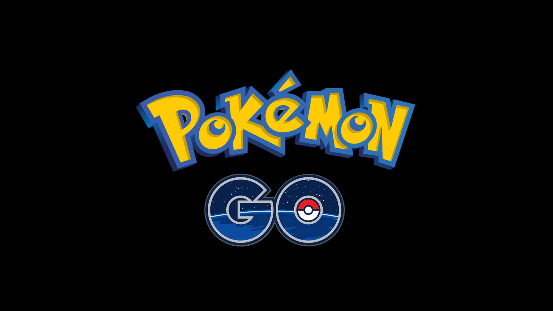 Pokemon Go Logo On A Black Background Wallpaper