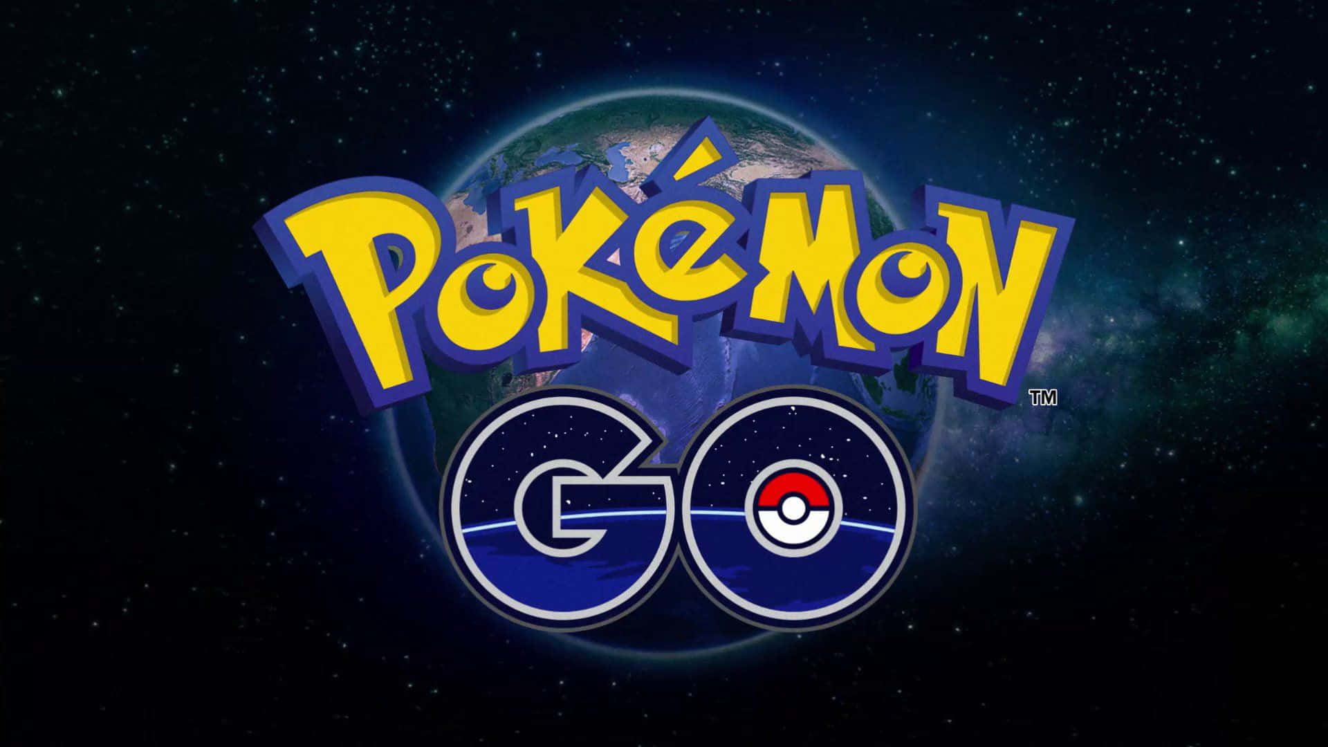 Pokémongo Logo Mit Einem Weltraumhintergrund. Wallpaper