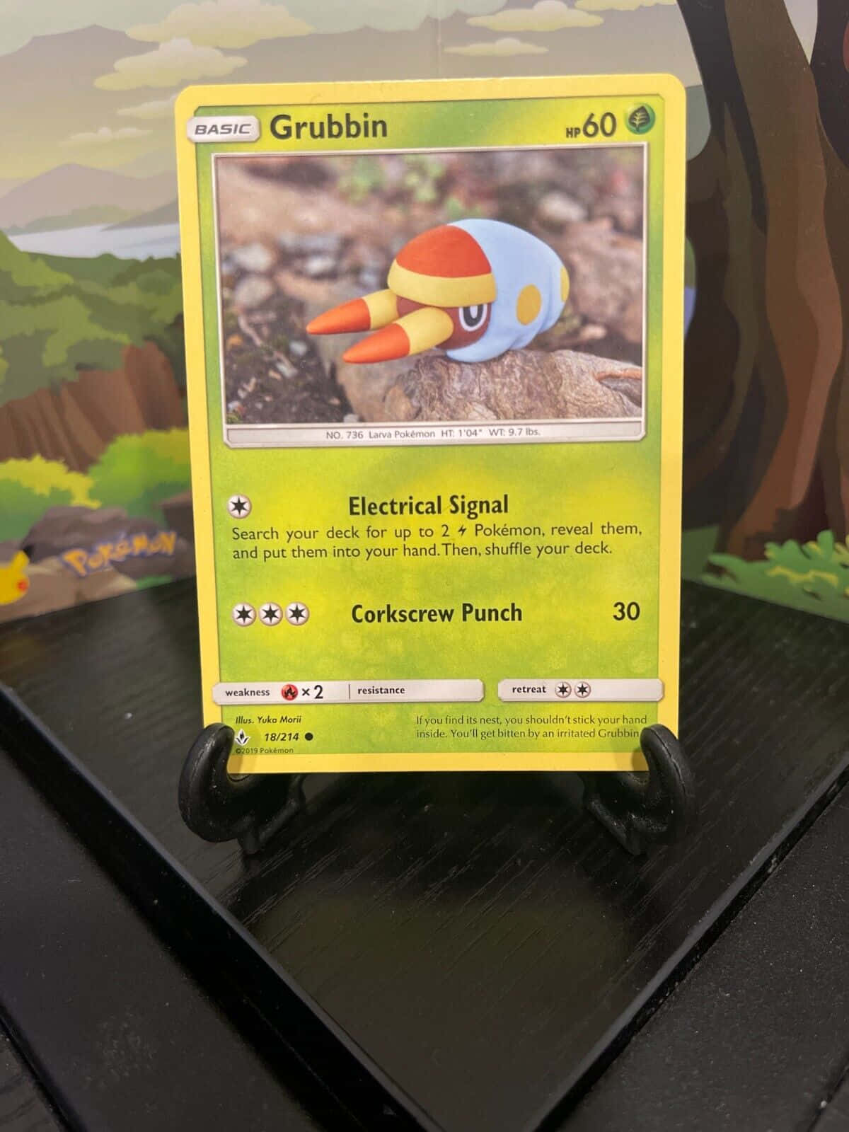 Pokemon Grubbin Card Display Wallpaper
