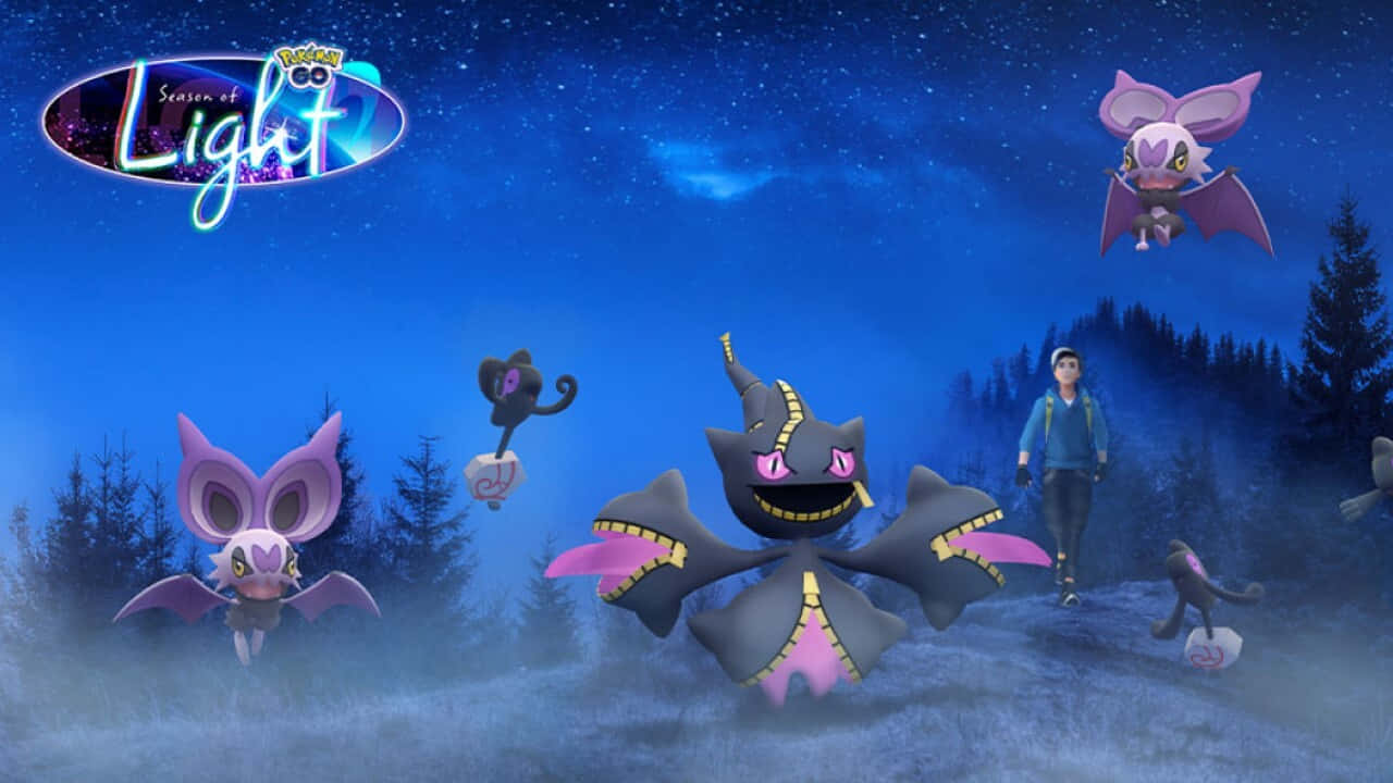 Diesebeiden Pokémon Sind Bereit Für Eine Gruselige Nacht Des Süßigkeiten-sammelns! Wallpaper