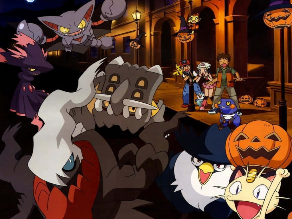 Sättpå Dig Din Maskeraddräkt Och Delta I Pokémon Halloween-firandet! Wallpaper