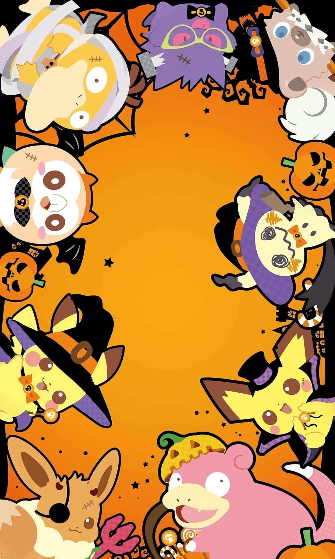 Fejr Halloween med Pikachu og hans venner! Wallpaper