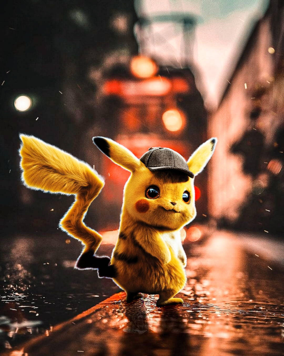 Download Pokémon Hd Pikachu In The City Wallpaper | Wallpapers.com