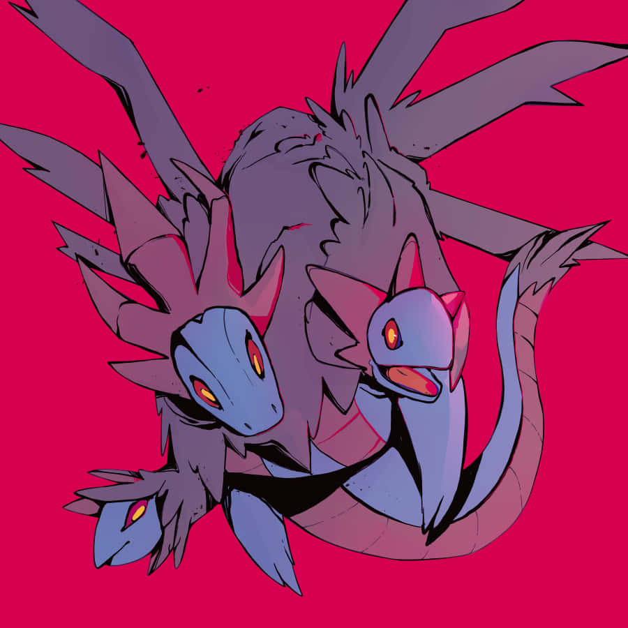 Pokémon Hydreigon In Bright Pink Wallpaper
