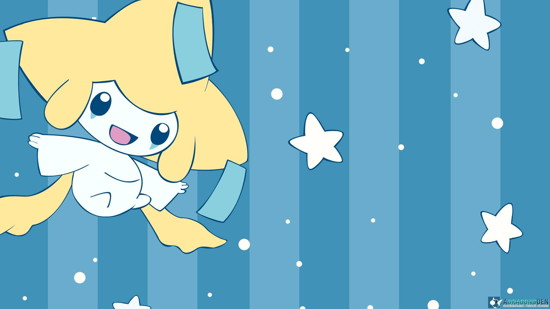 Pokémon Jirachi Blue Stripes Wallpaper