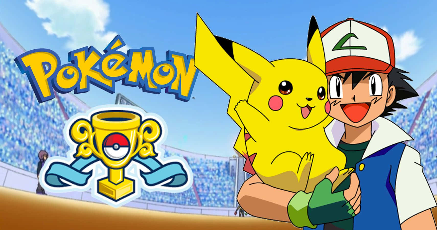 Ash Ketchum and his trusty Pikachu join the Pokemon League Wallpaper