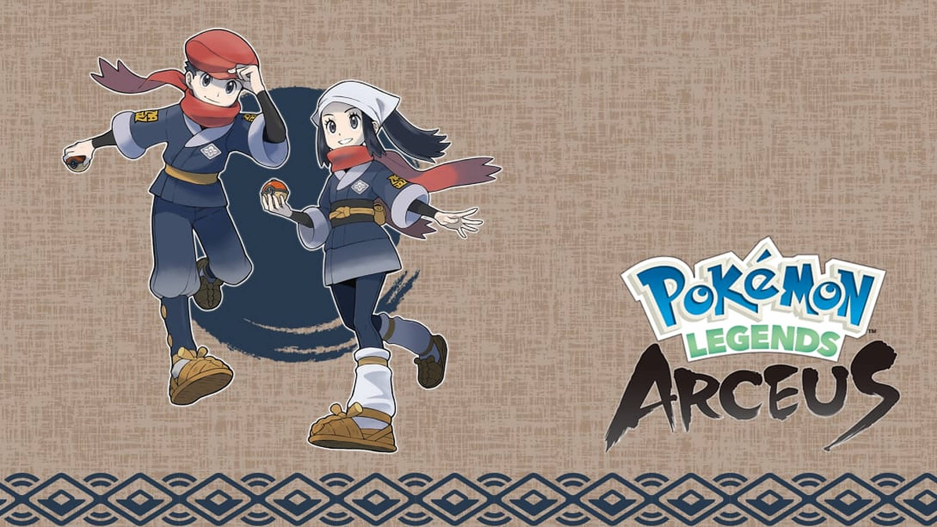 Pokemon Legends Arceus Akari Og Rei Wallpaper Wallpaper