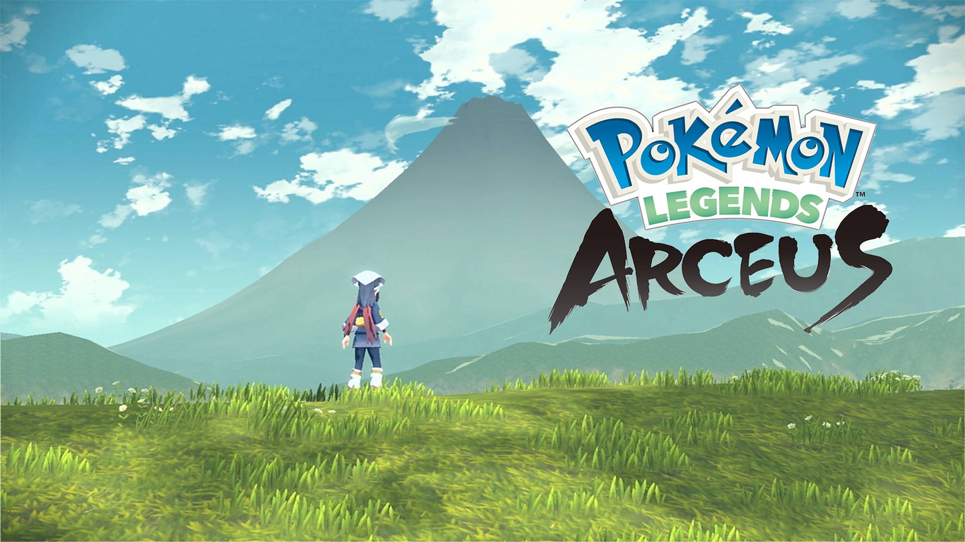 Pokemon Legends Arceus Bjergudsigt Wallpaper