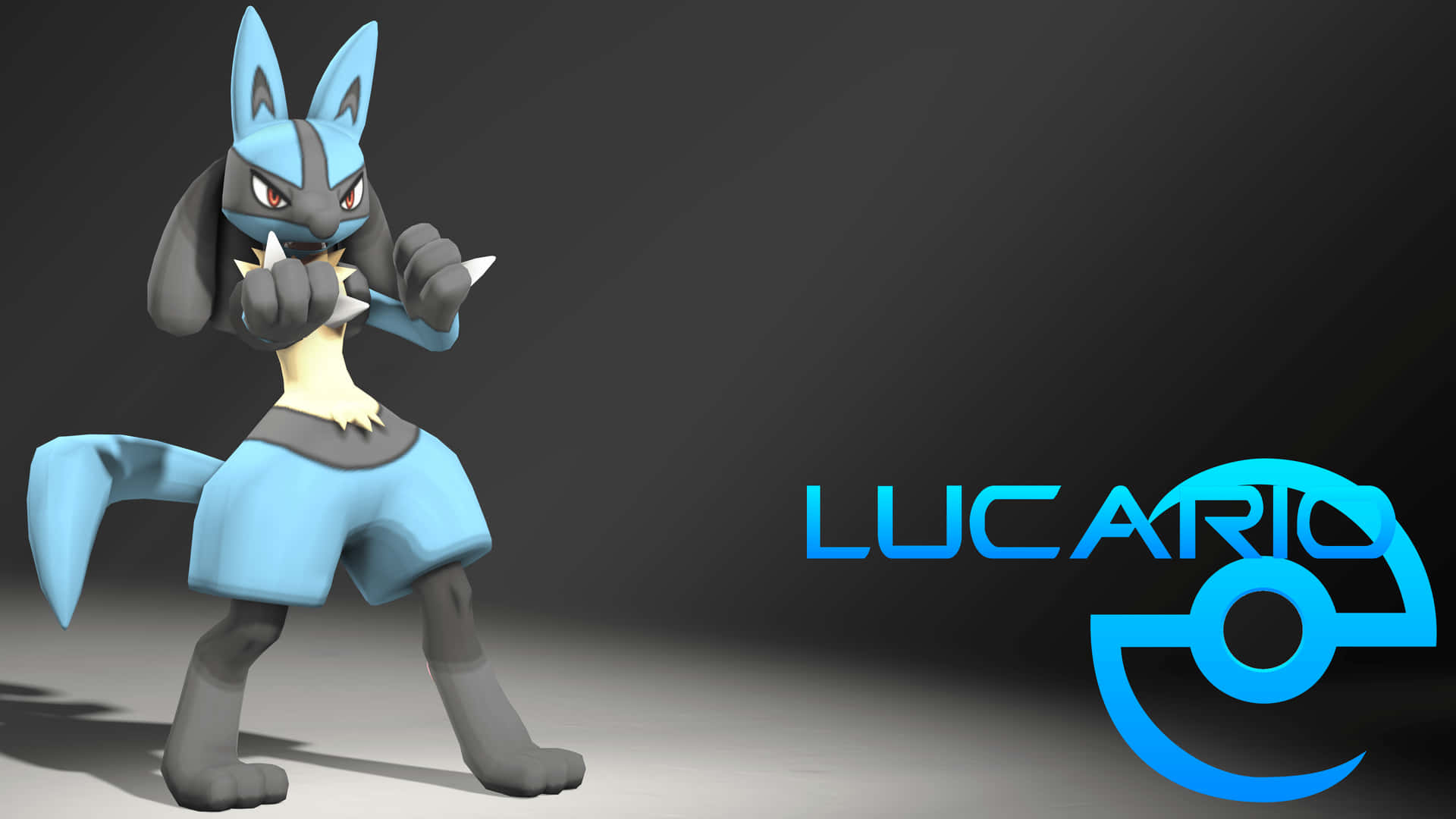 Pokemon Lucario 3D Design Wallpaper