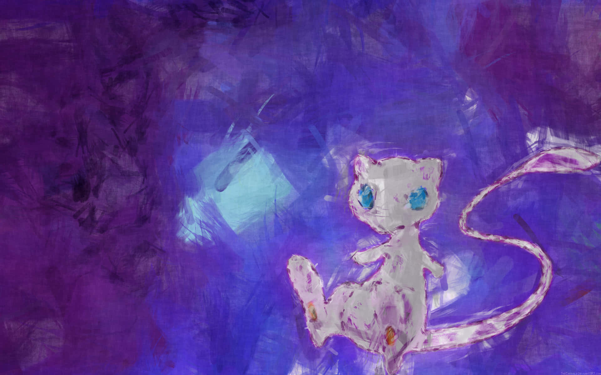 Adorable Mew, the rare Psychic-type Pokemon Wallpaper