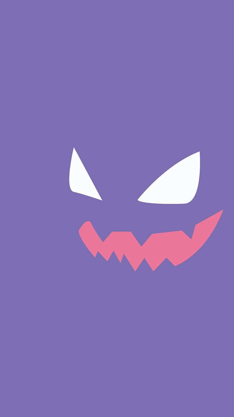 Pokemon Face On A Purple Background Wallpaper