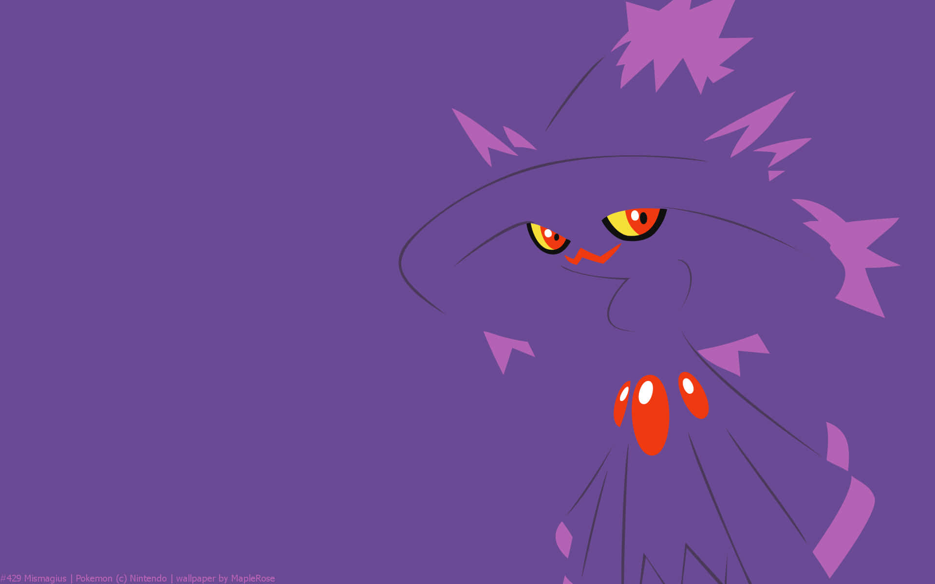 Pokémonmismagius En Púrpura Fondo de pantalla