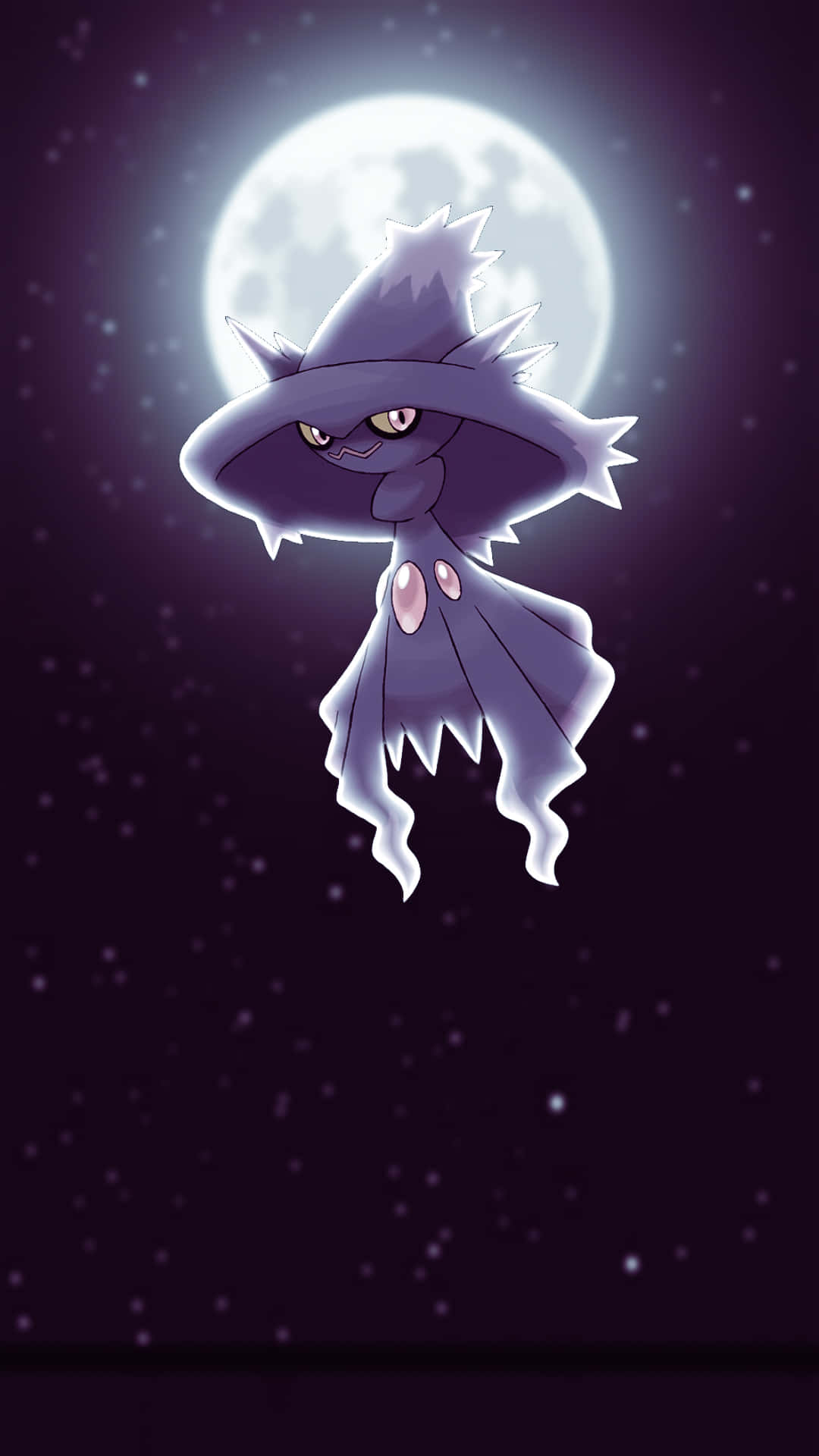 Pokémonmismagius Con Luna Llena Fondo de pantalla