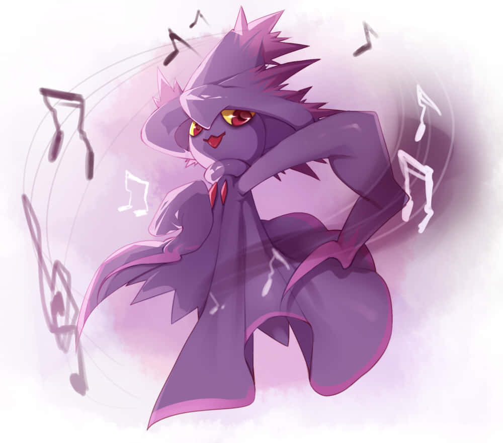 Pokémon Mismagius With Musical Notes Wallpaper
