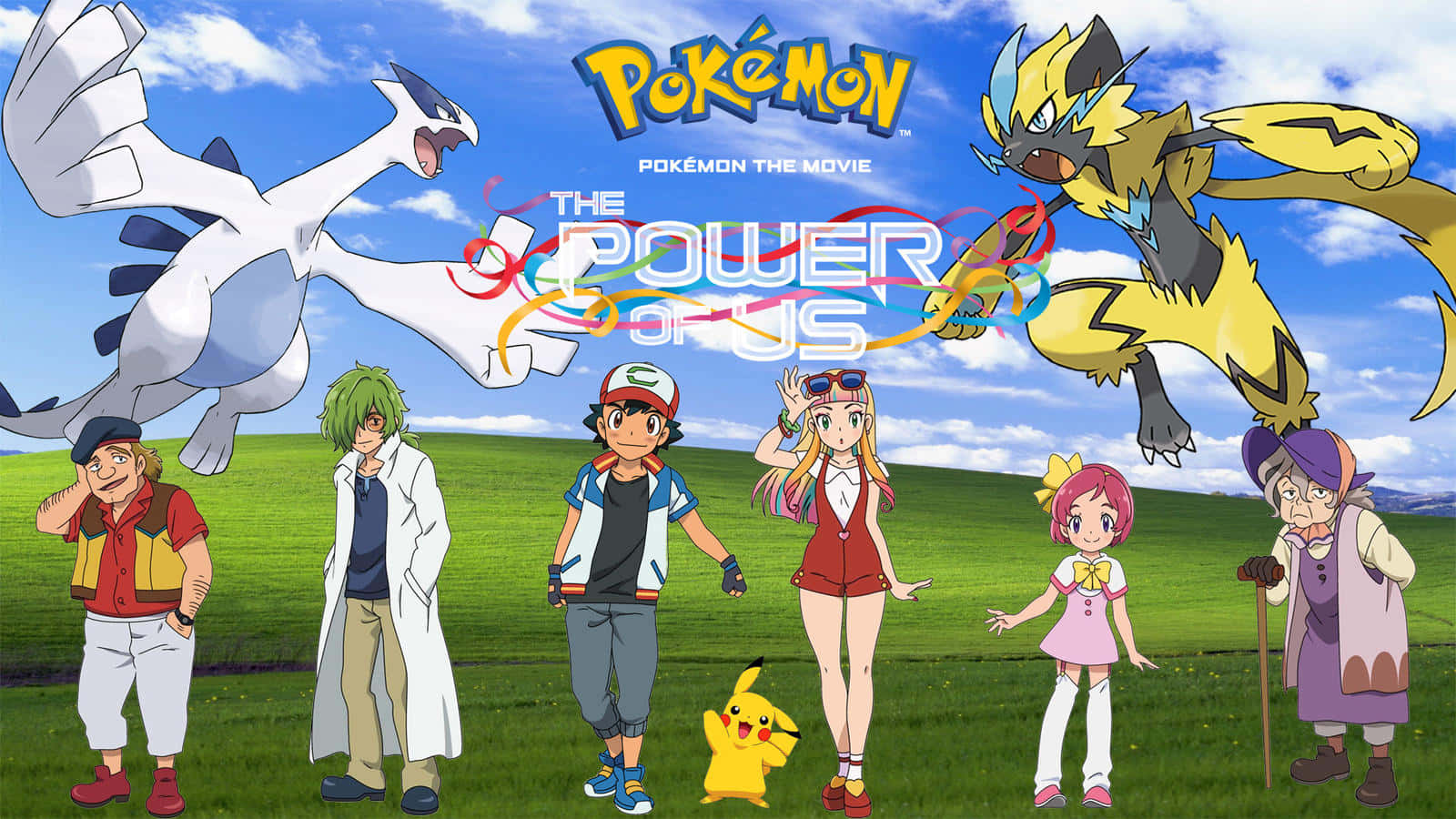 "Catch 'em all with Pokemon Movies" Wallpaper