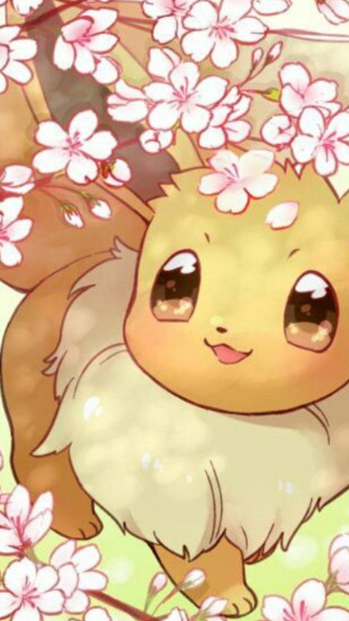 Pokemon Phone Eevee Flowers