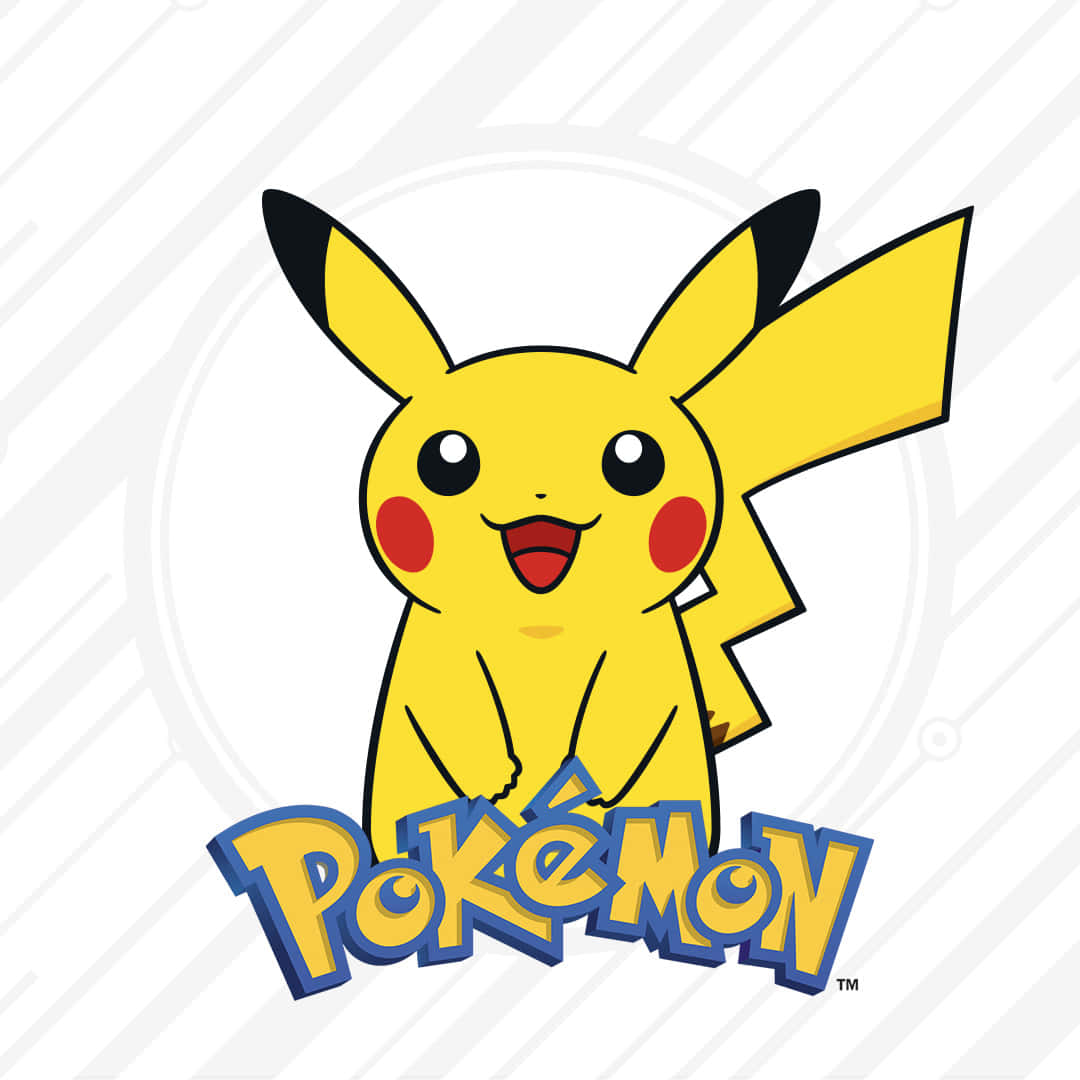 Pokemonpikachu Logo Auf Weißem Hintergrund