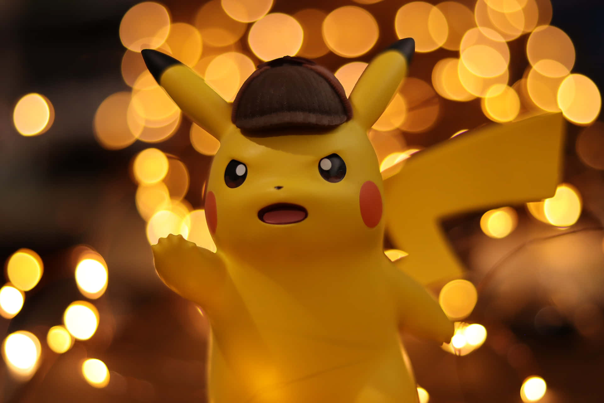 Pikachuvor Einem Weihnachtsbaum