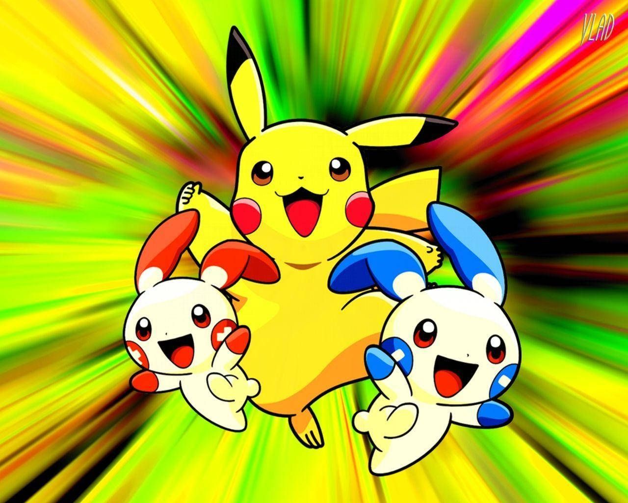 Feel the Love of the Pikachu Family! Wallpaper