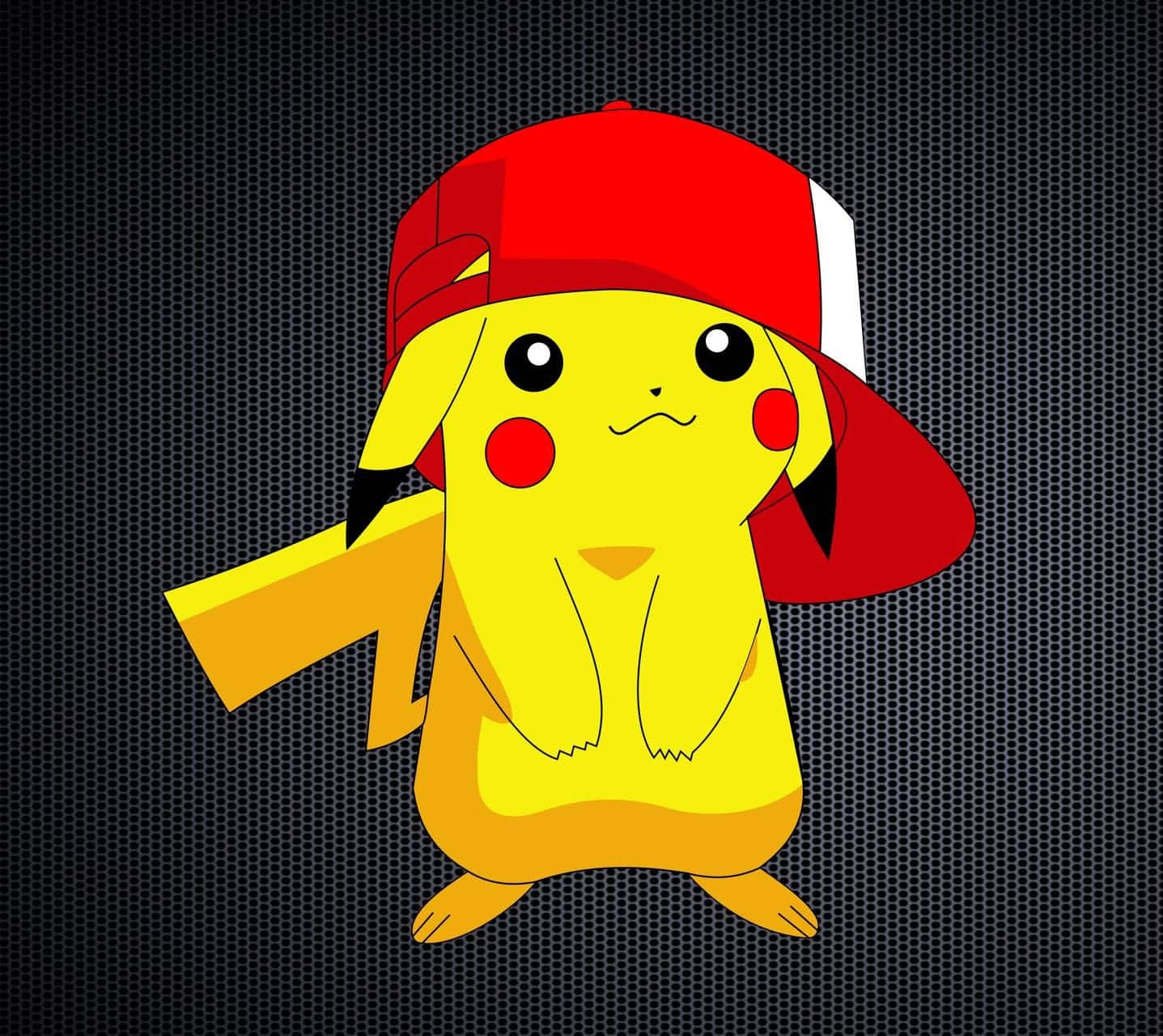 Pokemonpikachu Con La Gorra De Ash. Fondo de pantalla