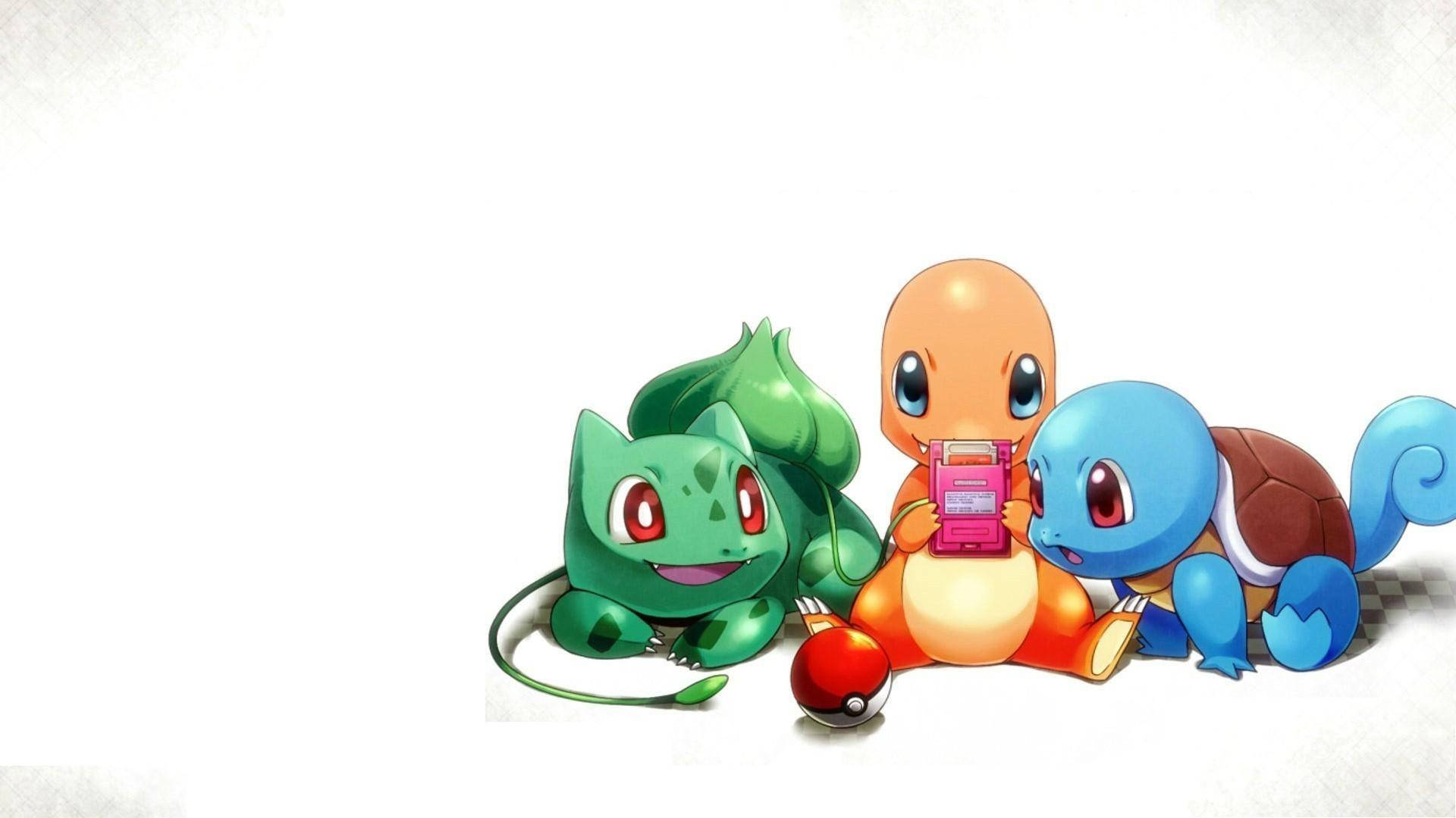 Pokemonsom Leker Med Game Boy Color. Wallpaper