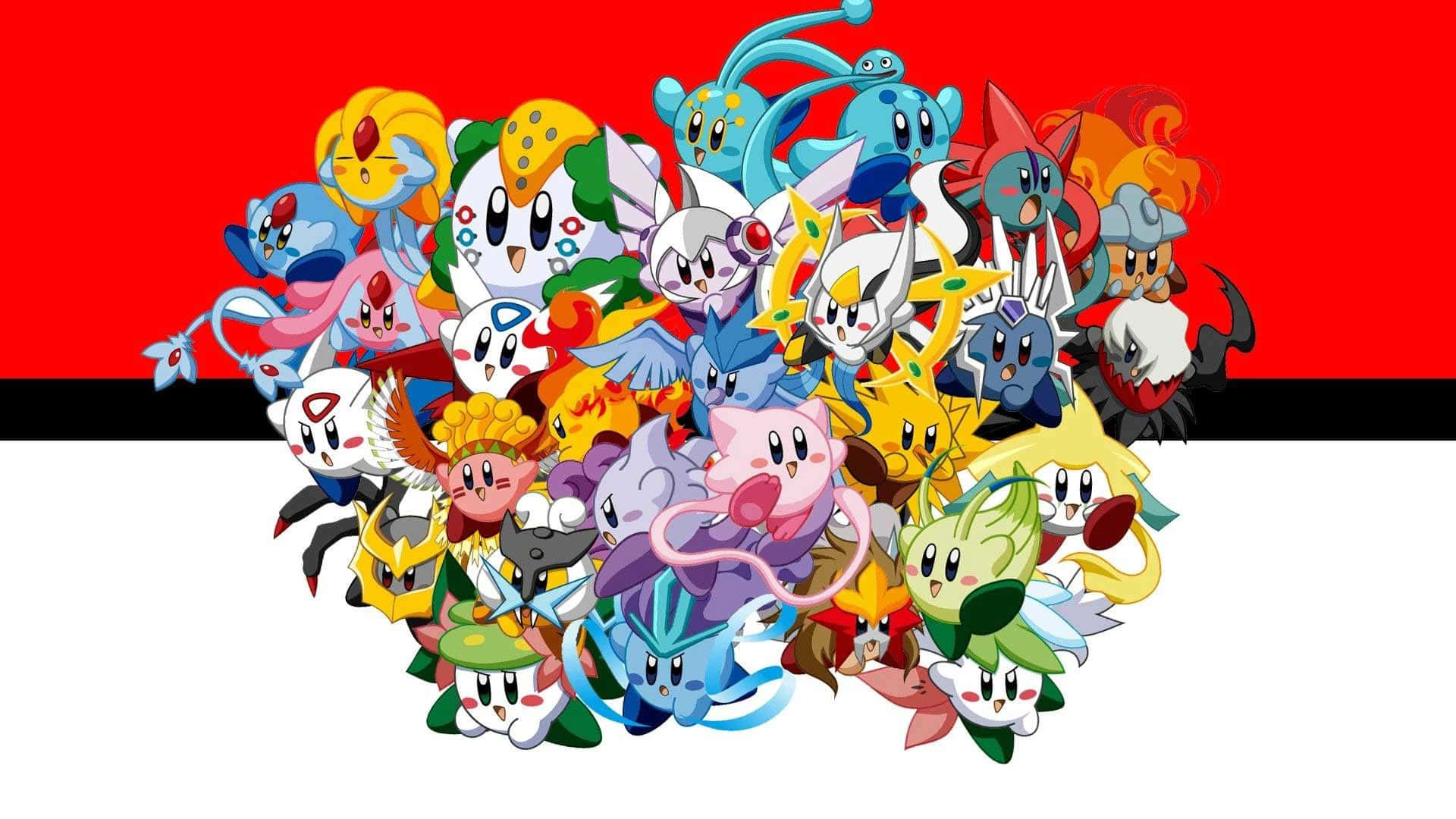 Celebrate your favorite Pokémon with this fun and colorful poster! Wallpaper