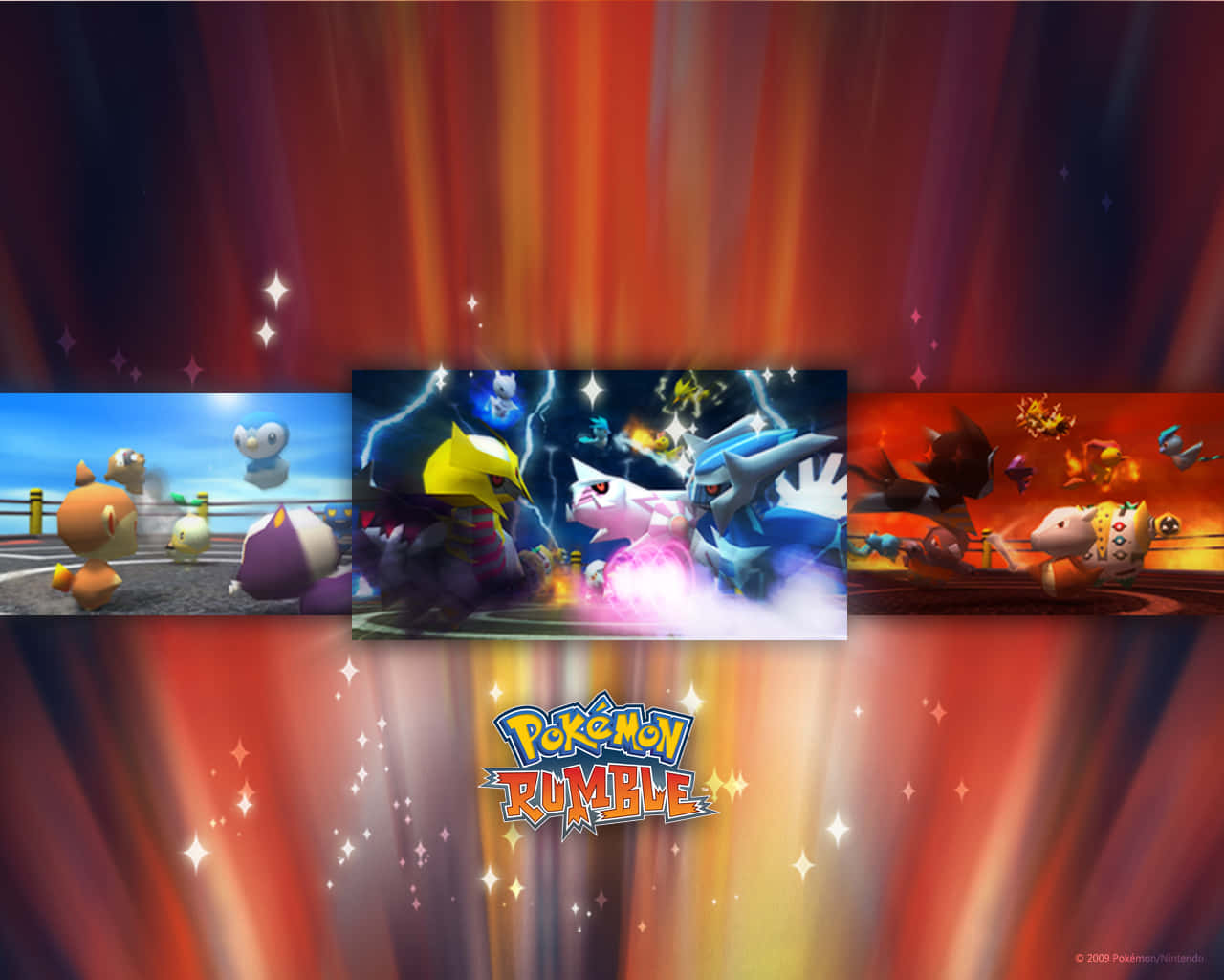 Battle it out in Pokemon Rumble Wallpaper