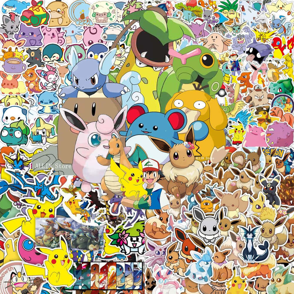 Pokemon Stickers 1000 X 1000 Wallpaper Wallpaper