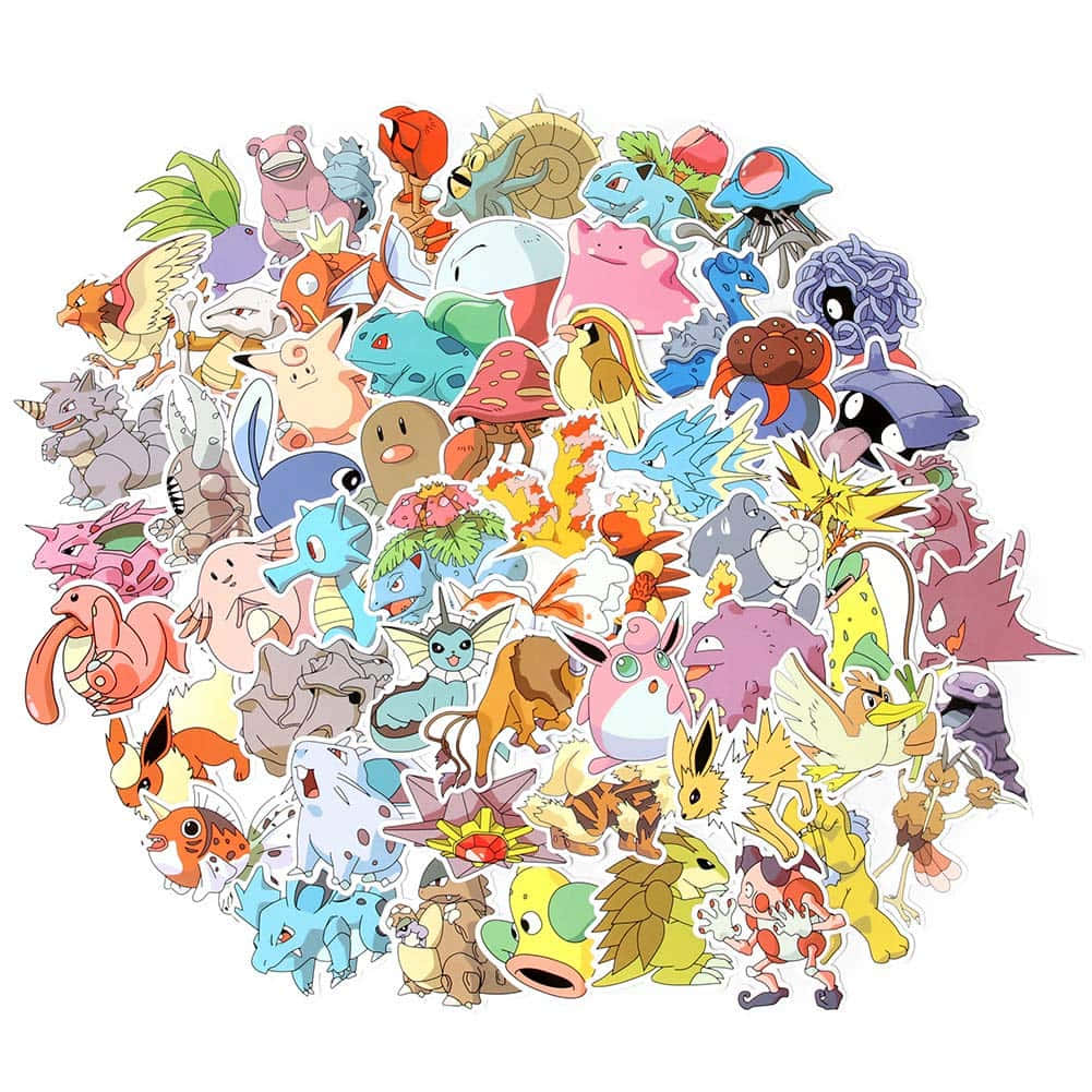 Pokemon Stickers 1001 X 1001 Wallpaper Wallpaper