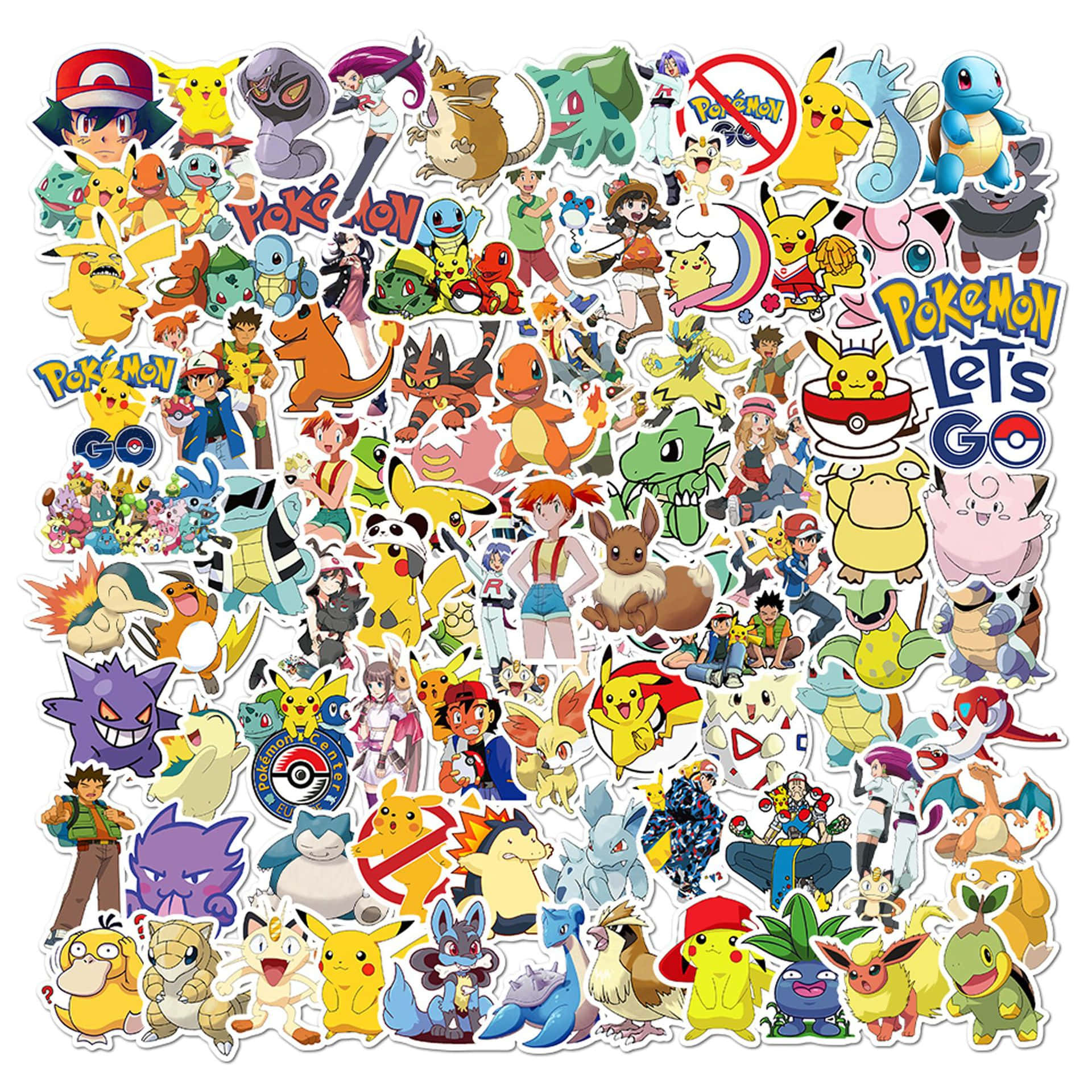 Pokemon Stickers 1920 X 1920 Wallpaper Wallpaper