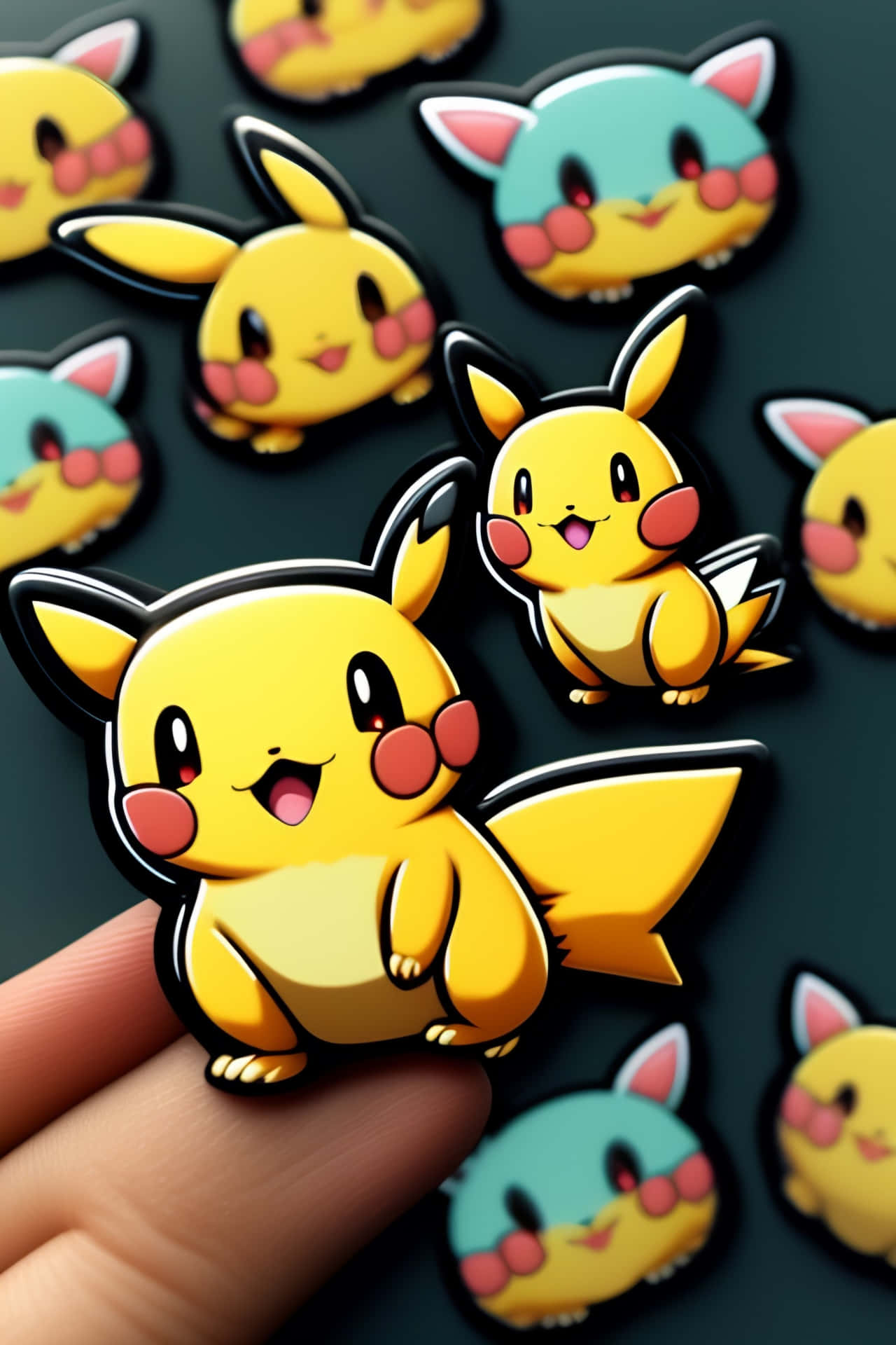Captivating Pokemon Stickers Collection Wallpaper
