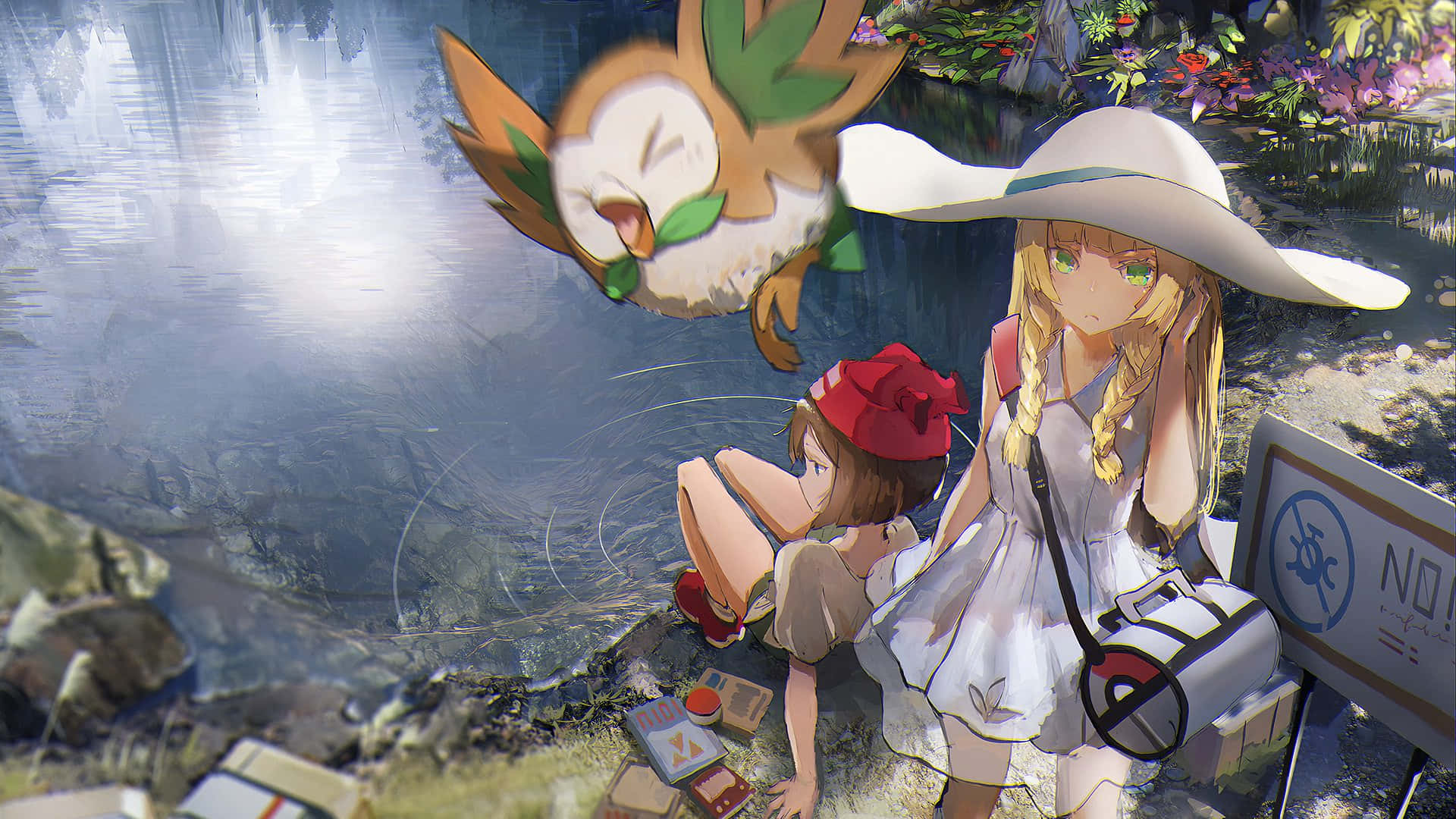 Esploral'emozionante Mondo Di Pokemon Sole E Luna Sfondo