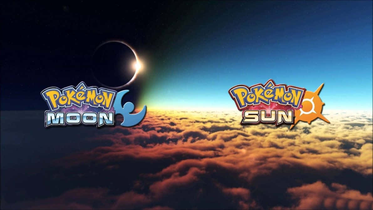 Pokemonsolen Och Månens Logotyp Affisch Wallpaper