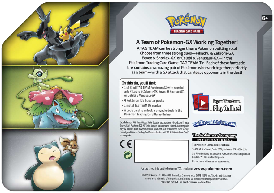 Pokemon Tag Team G X Tin Packaging PNG