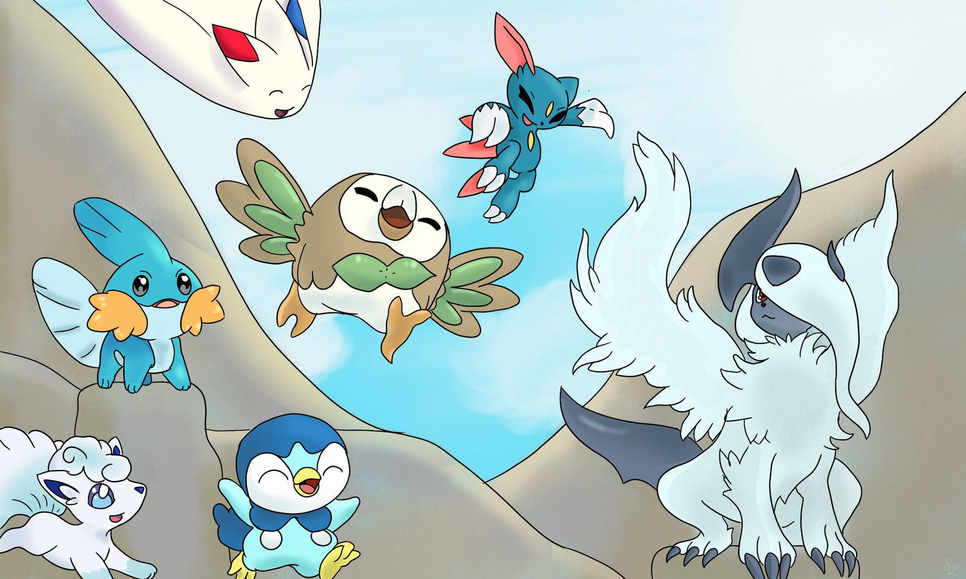 Pokemon Team With Togekiss Background