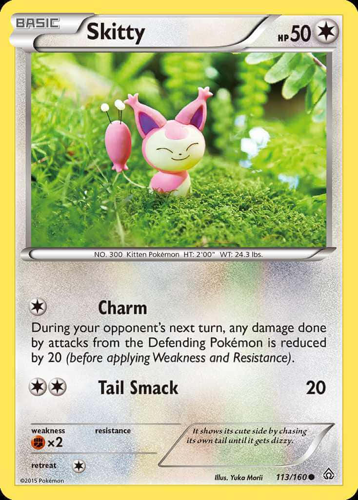 Pokemon Trading Card With Skitty Wallpaper