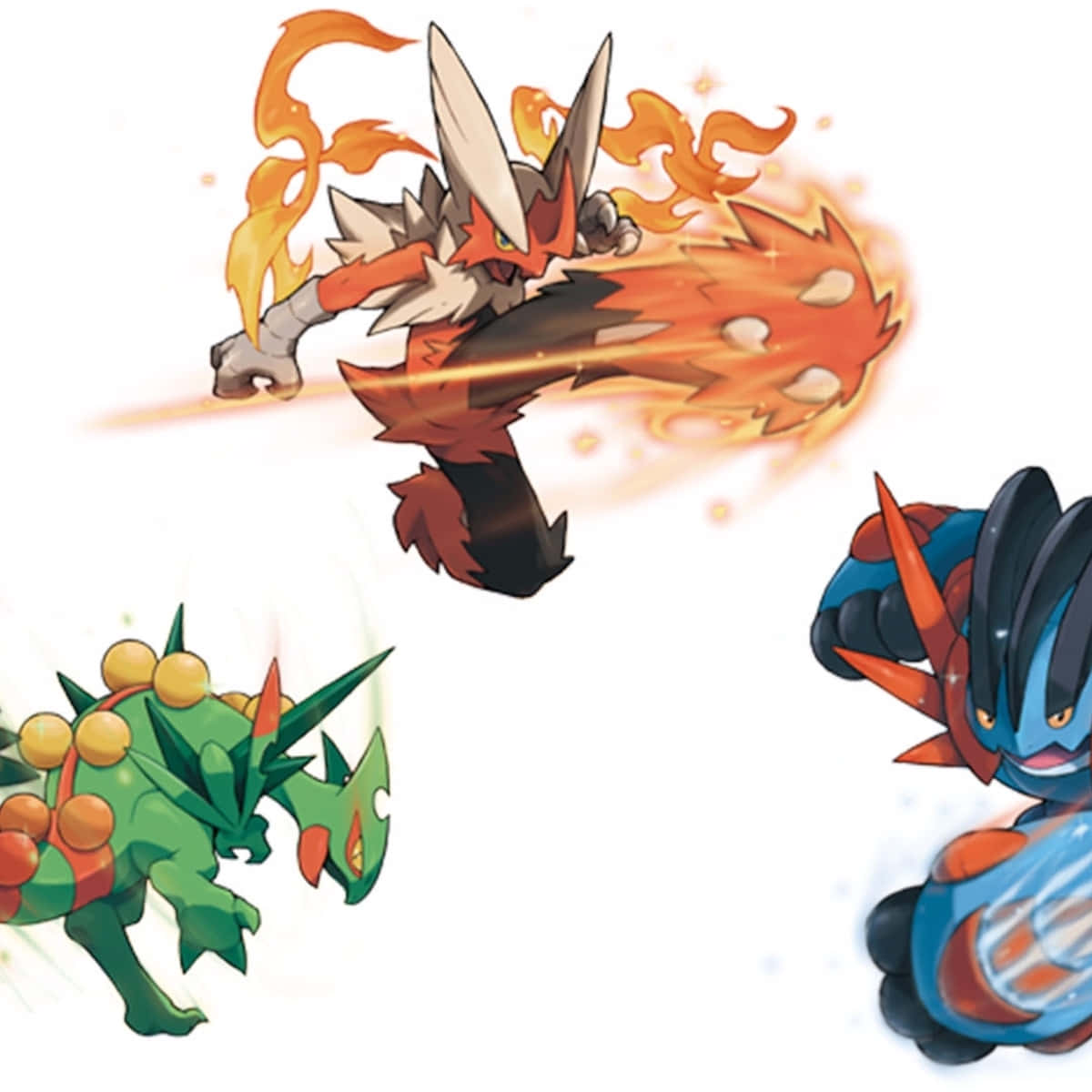 Pokemon Trio Battle Artwork Wallpaper