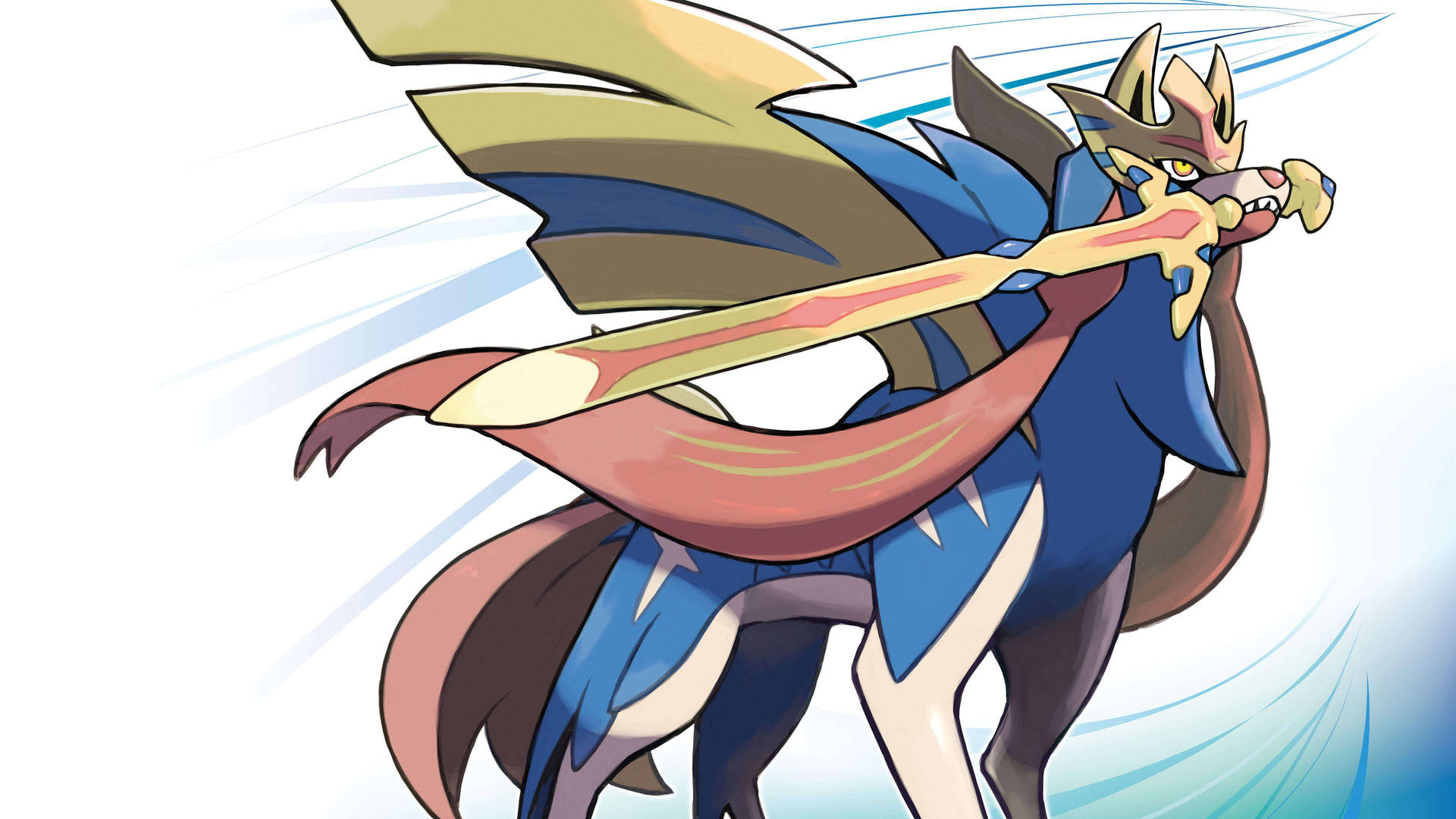 Pokemon Zacian With Sword Side View Picture