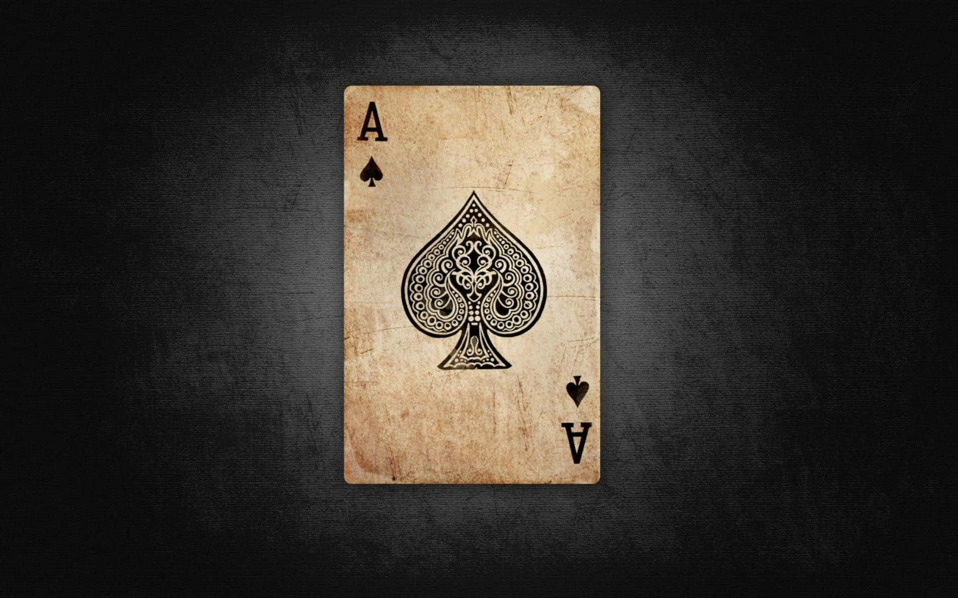 A Ace Of Spades On A Black Background