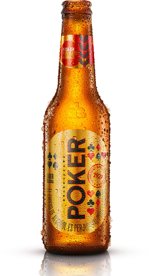 Poker Cerveza Bottle Chilled PNG