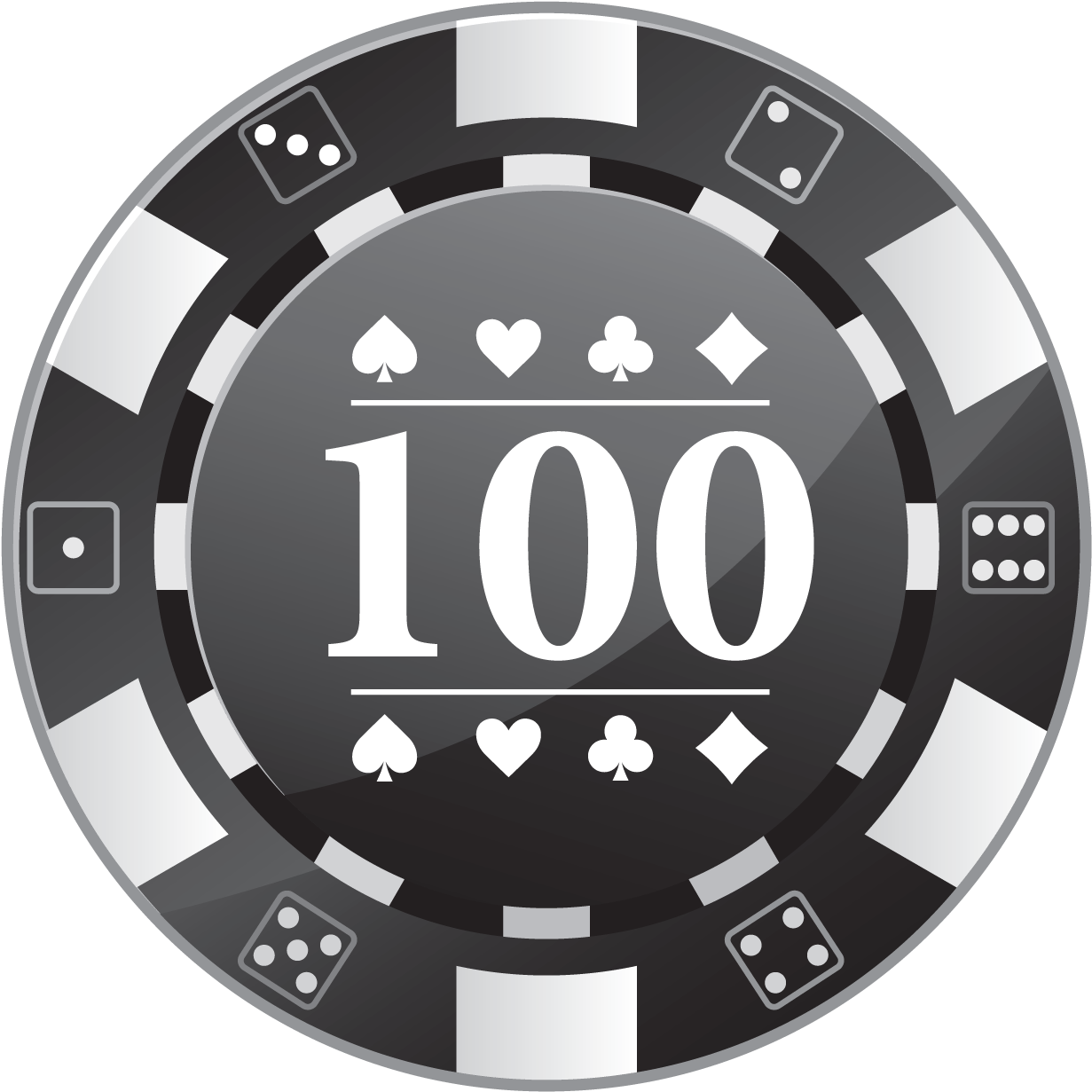 Poker Chip Value100 PNG