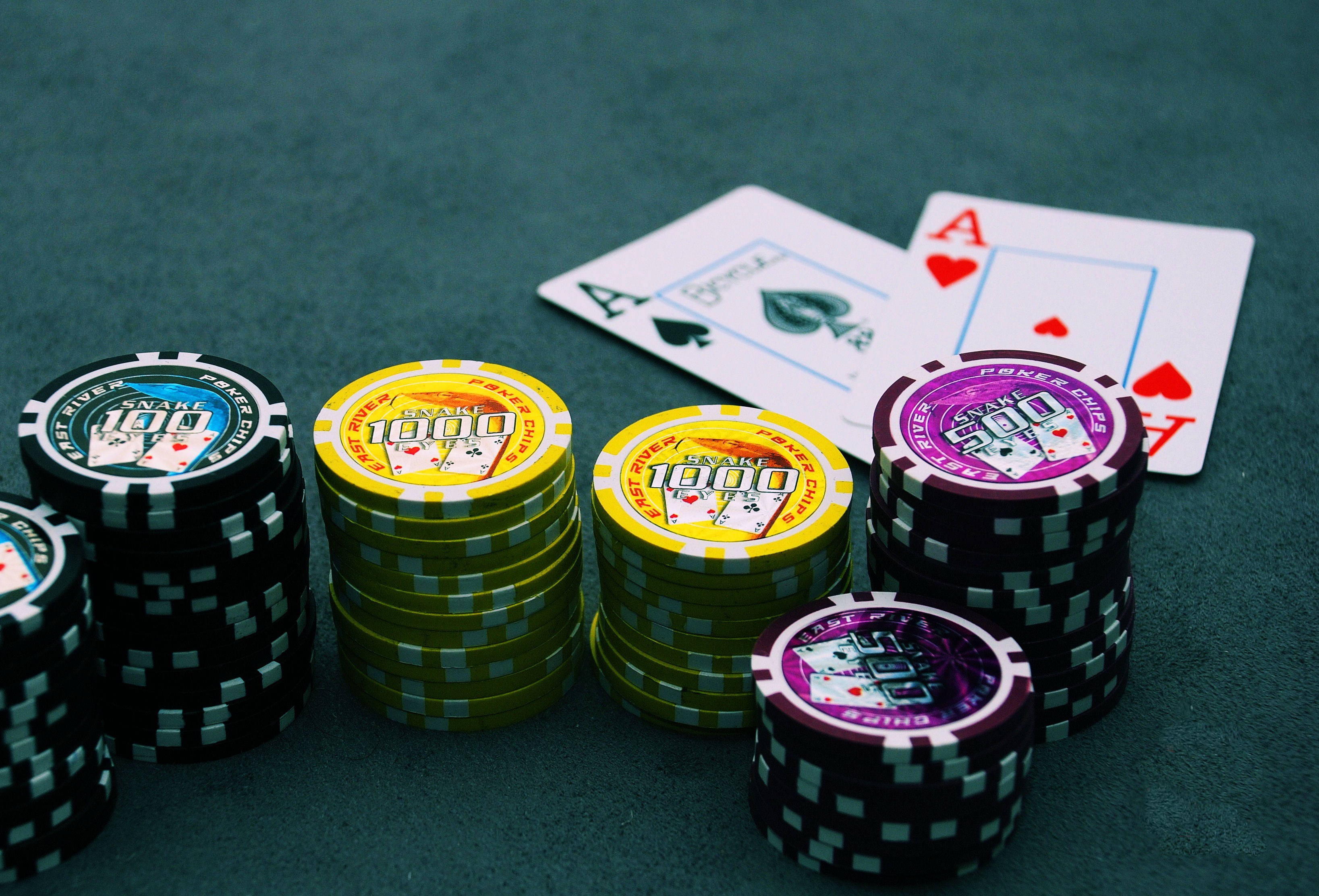 Poker Chips And Aces Wallpaper