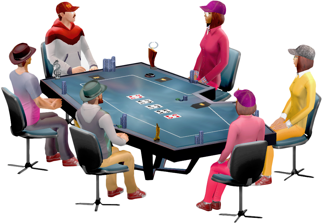 Poker Game3 D Characters PNG
