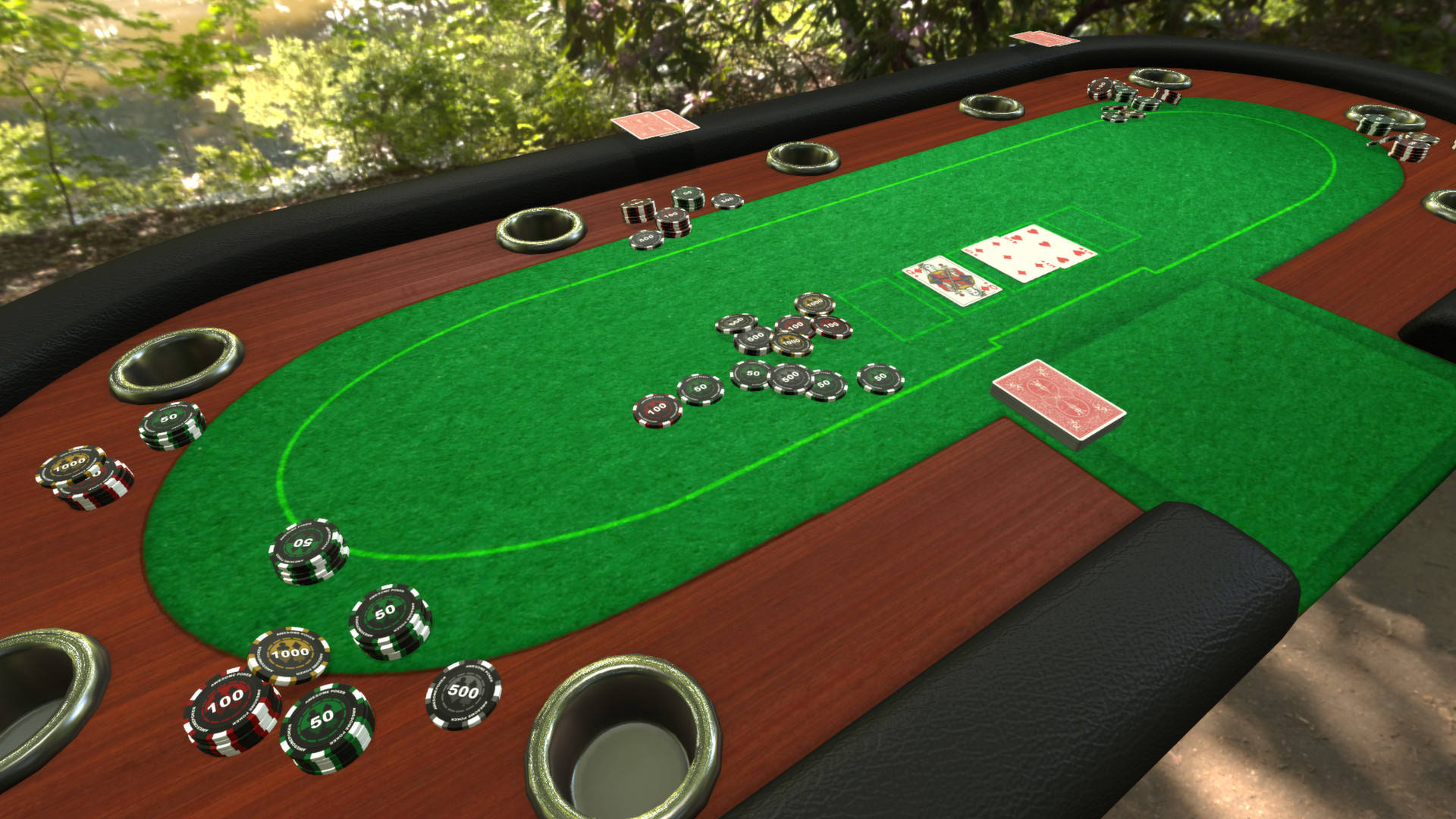Poker Table Graphic Art Wallpaper