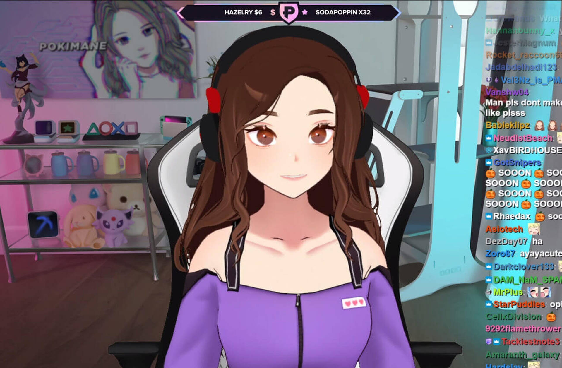 Placeit - Twitch Screen Video Creator Featuring an Anime Character for a  Gaming Squad