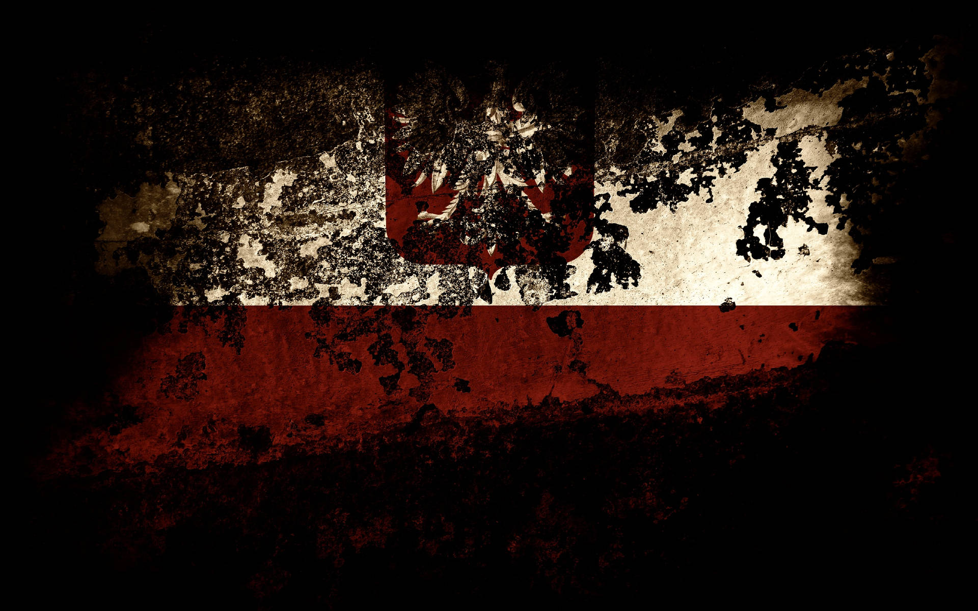 Poland Flag Darkness Wallpaper